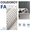 Aukfa 5-Seat L-Shaped Corduroy Sectional Sofa with 5 Pillows ¨C No-Assembly Cloud Couch, High-Density Sponge, Perfect for Apartments, White - 2 of 4