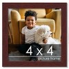 PosterPalooza | Square Minimalist Brown Picture Frame - UV Acrylic, Foam Board Backing, Hanging Hardware - 2 of 4