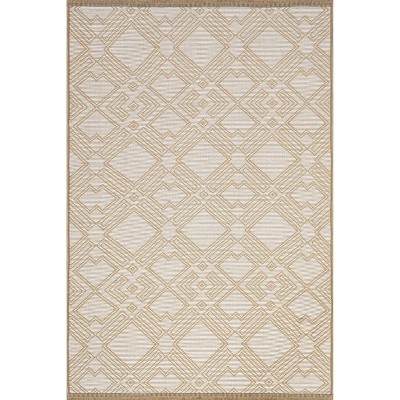 Nuloom Geometric Trellis Jute Fringe Indoor Area Rug