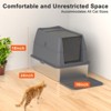 JOEJOY Stainless Steel Cat Litter Box,Double-layered 18" High Sided Cat Litter Box,Metal Litter Pan with Lid,Extra Large Litter Box with Scoop - 2 of 4