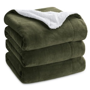 Bedsure Faux Wool Blanket–Solid Color Throw, Ultra Soft and Warm Reversible Blanket for Bed or Couch - 1 of 4