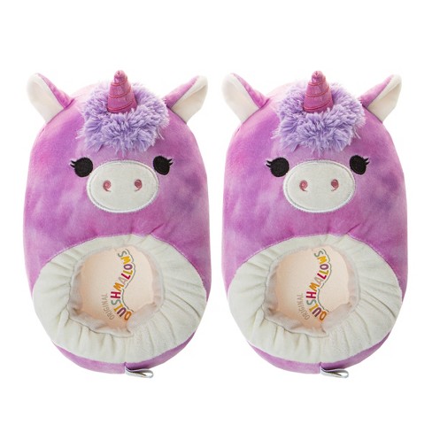 Squishmallow Lola The Unicorn Dual Sizes Women's Slippers. - Tie