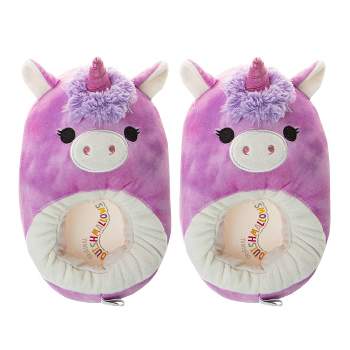 Squishmallows Fifi the Fox & Lola the Unicorn Dual Sizes Girls' Slippers. (Little Kids)