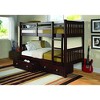 Donco Kids Austin Mission Twin Over Twin Cappuccino Bunkbed with Dual Underbed Drawers - 2 of 4