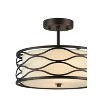 Chloe Lighting Gwen Transitional 2 Light Rubbed Bronze Semi-Flush Ceiling Fixture 13" Wide - 4 of 4