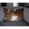 HomeRoots 12" X 20" Chocolate Cowhide Throw Pillow - 2 of 4
