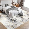 Washable Runner Rug, Non-Slip Modern Kitchen Carpet, Abstract Low Pile Stain Resistant Indoor Rug for Bedroom Hallway Laundry - 2 of 4