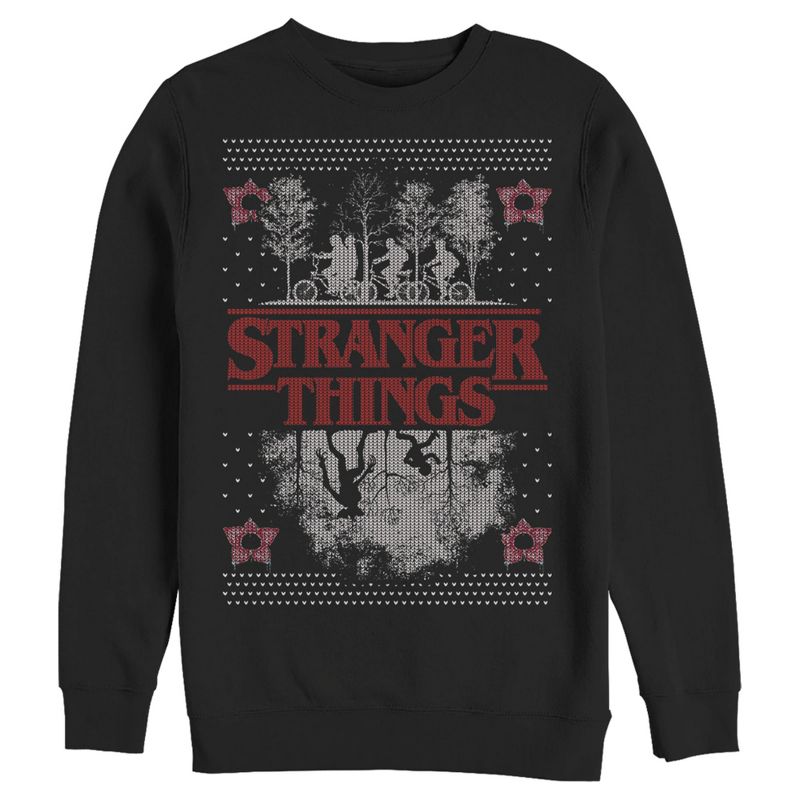 Men's Stranger Things Ugly Christmas Style Sweatshirt, 1 of 5