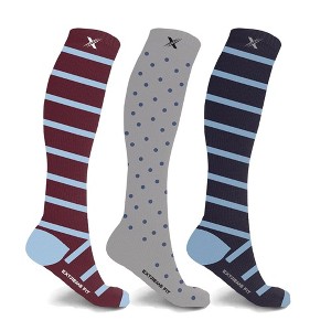 Extreme Fit Compression Socks - Knee High Performance Socks - 3 Pair - 1 of 3