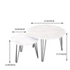 FONTOI 27.6" Round Nesting Coffee Table Set of 2, Circular Nesting End Table Set for Living Room Bedroom, White, 27.56"*17.72"*27.56" - 3 of 4