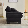 KWPZQEB Loveseat Sofa for Living Room, 84" Corduroy Sleeper Couch with 2 Pillows & Soft Cushion, Modern Deep Seat Sofa for Living Room - 4 of 4