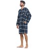 Ashford & Brooks Mens Flannel Plaid Long Sleep Shirt Henley Nightshirt - 2 of 4
