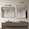 KTMBDW Mirror Metal Framed Rounded Rectangle Vanity Mirror for Wall, Over Sink, Farmhouse, Restroom - 4 of 4
