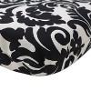 2-Piece Outdoor Seat Pad/Dining/Bistro Cushion Set - Black/White Floral - Pillow Perfect - image 2 of 4