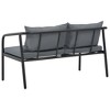 vidaXL 2 Seater Patio Sofa with Cushions Gray Aluminum - 4 of 4