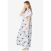 Dreams & Co. Plus Size Long Floral Print Cotton Gown - 4 of 4