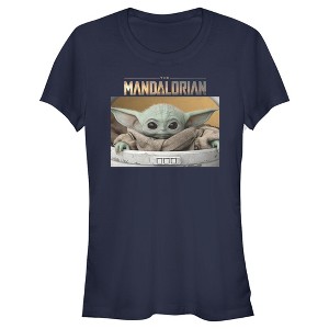 Juniors Womens Star Wars The Mandalorian The Child Bassinet T-Shirt - 1 of 3