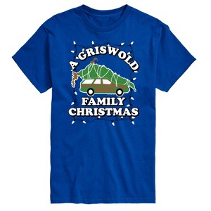 Men's Warner Bros. Griswold Family Christmas Tree Short Sleeve Graphic T-Shirt - Royal Blue - 2 X-Large - 1 of 4