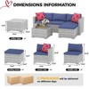 Patio Furniture Sets 5 Pieces, PE Wicker Modern Patio Conversation Set with Storage Cushions for Poolside, Deck, Balcony - 2 of 4