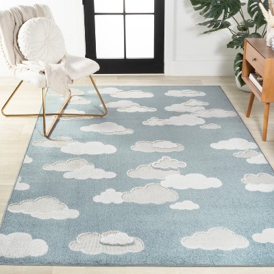 JONATHAN Y Hedwig High-low Youth Cloud Scandi Indoor/Outdoor Area Rug