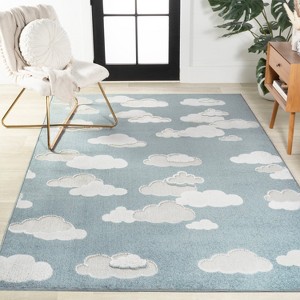 JONATHAN Y Hedwig High-low Youth Cloud Scandi Indoor/Outdoor Area Rug - 1 of 4