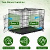BestMassage 24/30/36/42/48 Inch Dog Crate Dog Cage Dog Kennel with Double Door Removable Tray & Handle Indoor Outdoor Pet Crate - 3 of 4