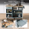 55.7'' Large Kitchen Island with Power Outlet,2 Drop Leaf,Rolling Kitchen Cart on 5 Wheels, Spice & Towel Rack for Kitchen, Dining Room - 2 of 4