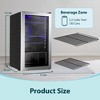 Simzlife 3.2 Cu.Ft 130 Cans Beverage Refrigerator, Mini Cooler with Reversible Glass Door&LED Light, Adjustable temperature, Removable Shelves - 3 of 4