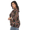 White Mark Plus Size Paisley Button Front Tunic Top - 2 of 4