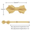 Elerevyo Men's Pre-tied Pointed Satin Solid Formal Wedding Bow Ties - 3 of 4