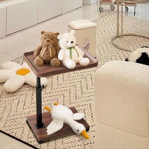 C Table End Table Adjustable Height, 360°Swivel TV Tray Tables for Small Spaces, That Slide Under Sofa with Wheels - 1 of 4