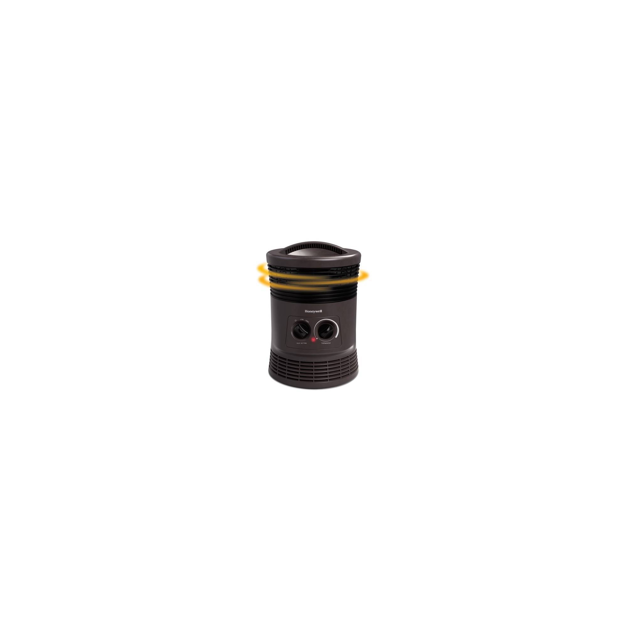 Honeywell HHF360B 1500W 360˚ Surround Indoor Heater Black: Portable Space Heater for Bedroom, ETL Listed, Fan Driven