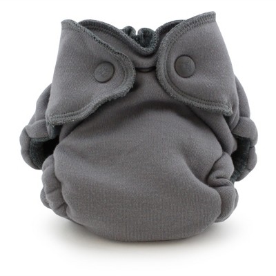 Image of Kanga Care Ecoposh OBV (Organic viscose of Bamboo Velour) Newborn AIO (All-in-One) Fitted Cloth Diaper Glacier Gray