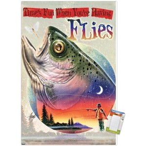 Trends International James Mazzotta - Bass Fly Fish Unframed Wall Poster Prints - 1 of 4
