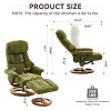 Manual Swivel Recliner Chair with Ottoman, Chenille Lounge Chair with 5-Point Massage, Seat Heating, Remote Control for Living Room - Koiai - 4 of 4