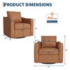 Swivel Accent Chair for Living Room, 360° Rotating Modern Linen Upholstered Armchair - 2 of 4