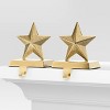 2pk Christmas Lit Metal Perforated Star Stocking Holder Gold - Wondershop™ - 4 of 4