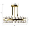 Maxax 16" Ring & Sphere Modern Crystal Flush Mount - 3 of 4