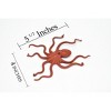 Octopus, Reddish Brown, Octopus, Octopuses, Rubber, Octopodes, Realistic Hand Painted, Figure, Figurine, Replica, Gift,  5 1/2 Inches  CWG88 B238 - 2 of 4