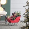 Whisen 39x17.7x22"H Iron Sleigh Large, Distressed Christmas Santa Sleigh Holiday Decoration - 3 of 4