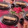 Silver Spoons Elegant Square Napkin Rings Set of 6, Glitz Design Napkin Holders for Table Setting  - 3 of 4