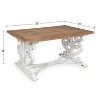 Kate and Laurel Wyldwood Rectangle Wood Coffee Table, 38x23x18, Rustic Brown and White - 2 of 4