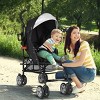 Infans Baby Lightweight Stroller, Compact Travel Stroller, Adjustable Backrest & Canopy, Foldable Umbrella Stroller for Toddlers, Black - 2 of 4