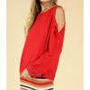 Women's Distressed Grommet Top - Honey Punch - 2 of 4