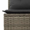 vidaXL 9 Piece Patio Sofa Set with Cushions Gray Poly Rattan - Without Table - 4 of 4