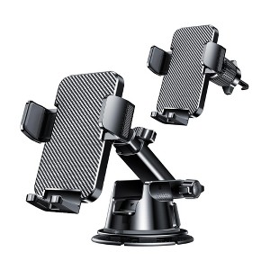 Itopfox Universal Car Phone Mount with Strong Suction, 360° Adjustable Holder for Windshield, Dashboard & Air Vent, Fits iPhone & Smartphones - 1 of 4