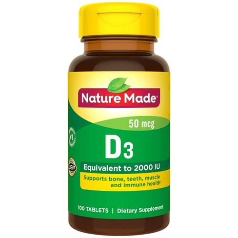 Nature Made Vitamin D3 Dietary Supplement Tablets