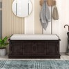 NicBex Shoe Rack Bench Shoe Storage Organizer 4 Doors and Adjustable Shelves Removable Cushion for Entryway Bedroom - 2 of 4