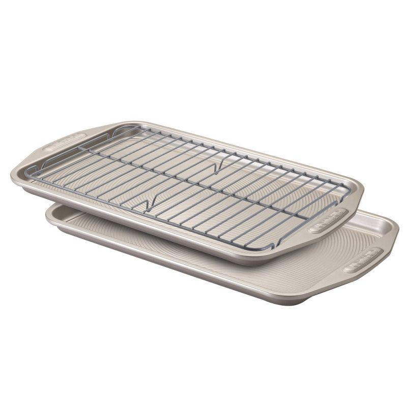 Circulon Nonstick 3pc Set: (2) 10&#34;x15&#34; Cookie Pans and (1) Cooling Rack, 1 of 6