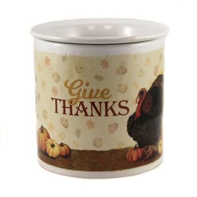 Tabletop 5.5" Give Thanks Dip Chiller Thanksgiving Gathering Turkey Carson Home Accents  -  Serving Bowls